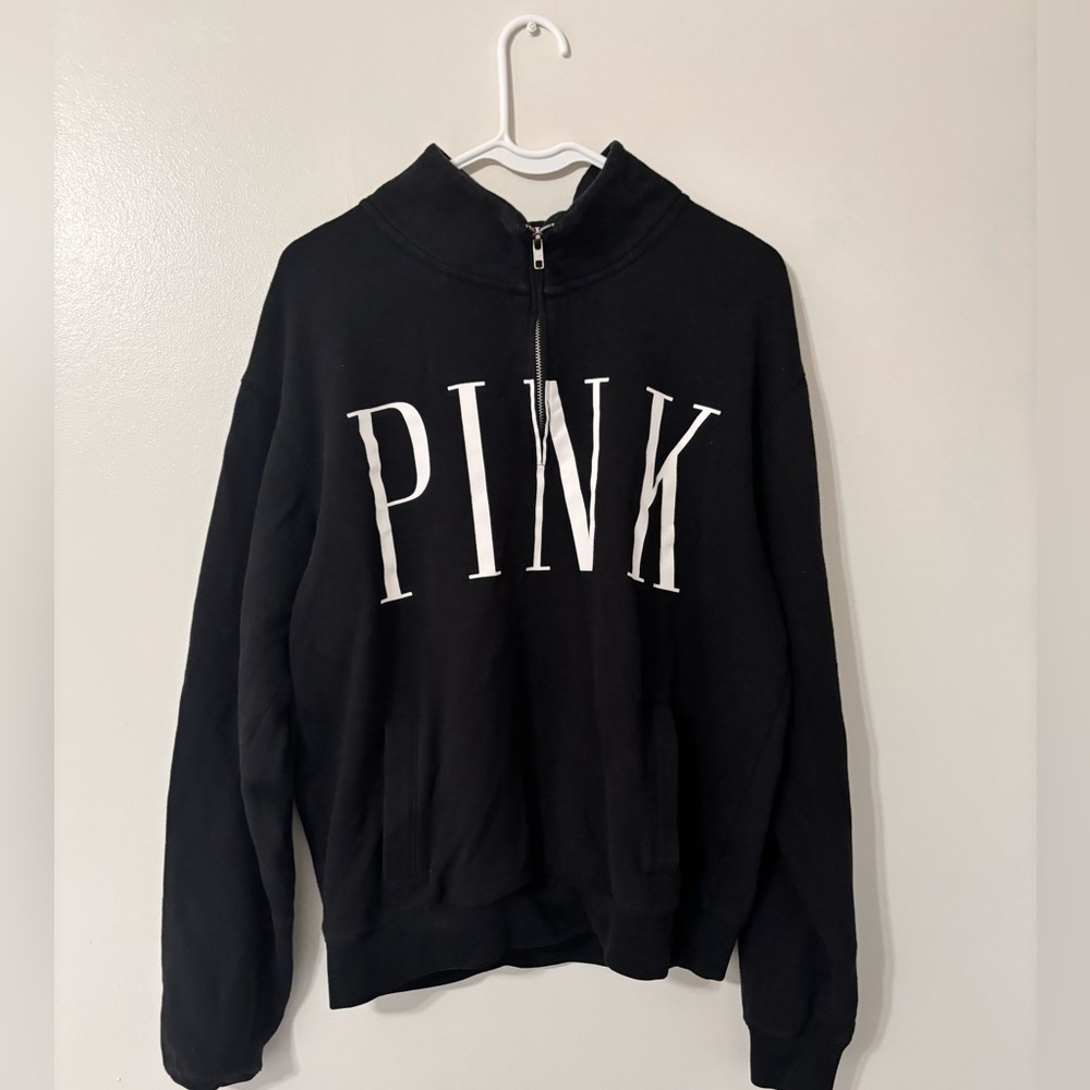 Pink/Victorias Secret Fleece Half-Zip Sweatshirt